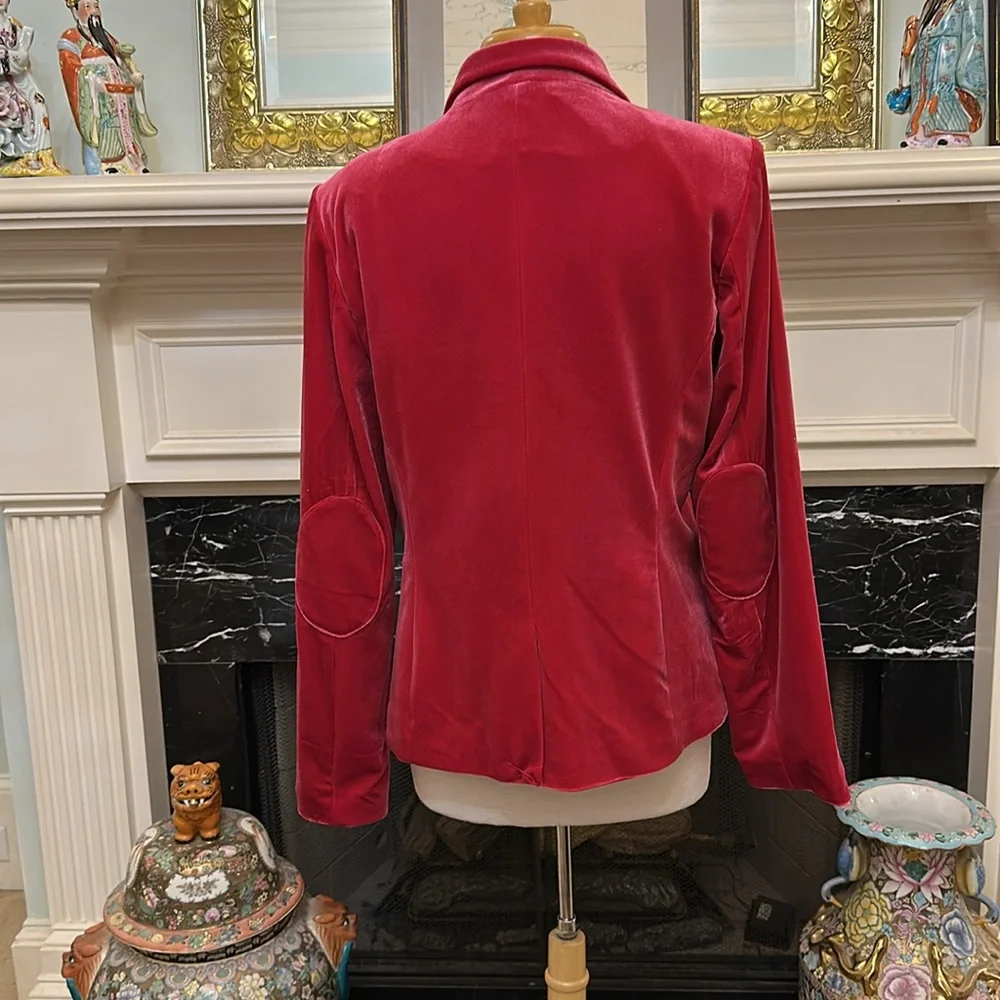 “Tommy Hilfiger” Pink Velvet Women's Blazer - Picture 4 of 6